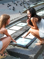 Horny girls doing their homework and licking their cunts